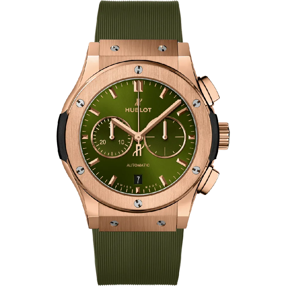 Hublot Chronograph King Gold Green