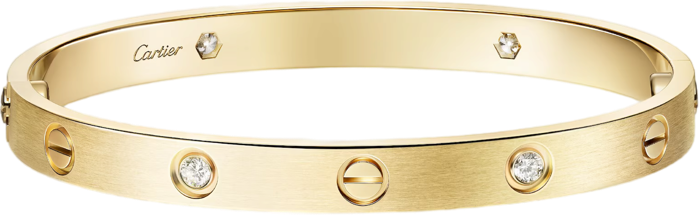 Cartier LOVEbracelet, classic model, brushed, 4 diamonds