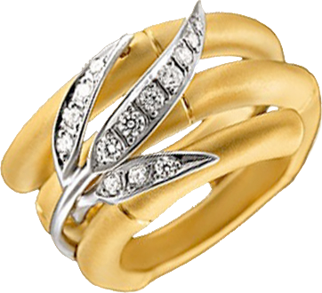 Кольцо с бриллиантом Carrera y Carrera Bambu Zen Ring DA10491