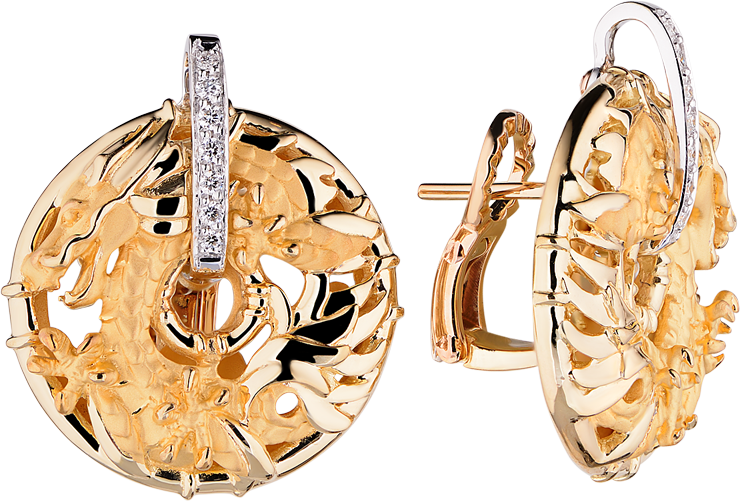 Серьги Carrera y Carrera Círculos de Fuego Shanghai Yellow Gold DA10423 030101