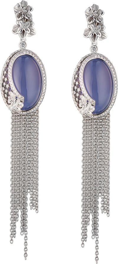 Серьги Carrera y Carrera Sierpes Maxi White Gold & Chalcedony & Diamonds DA13603