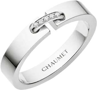 Кольцо Chaumet Liens Évidence wedding band White gold, diamonds, 4mm 080315