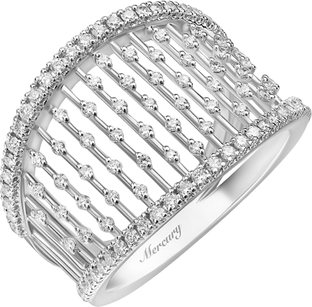 Кольцо Mercury Miss Russia White Gold & Diamonds MR25458/WG/LG