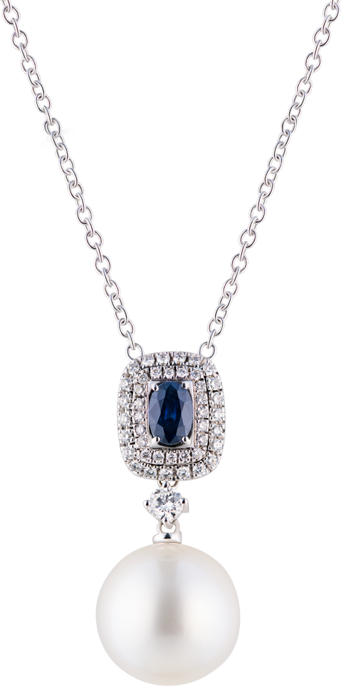 Подвеска UTOPIA Gallery Collection Diamonds & Pearl & Blue Sapphire YGP6BBZSS