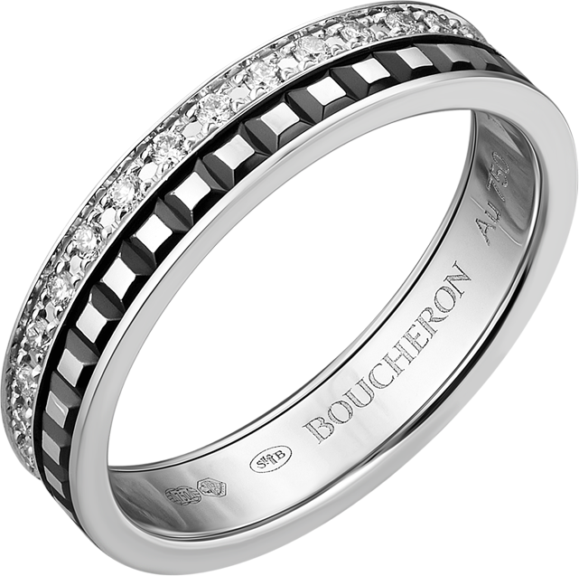 Кольцо Boucheron quatre black edition wedding band JAL00227