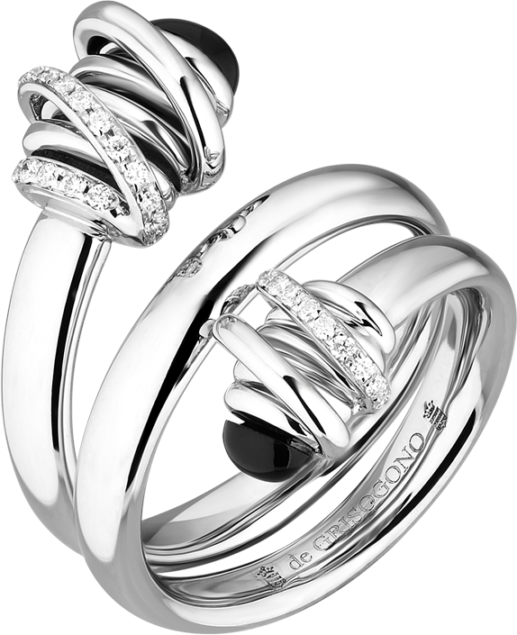 Кольцо De grisogono Allegra Toi&Moi white gold 54181/06