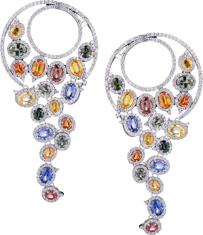 Серьги Jacob & Co Cascata Collection Diamond Earrings 91432681