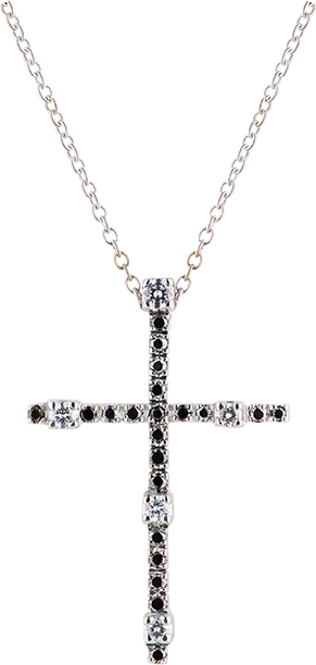 Крест Damiani BLACK WHITE DIAMOND CROSS PENDANT 200861137 (id 39645)