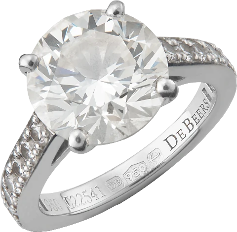 Кольцо De Beers ROUND DIAMOND 4.01ct L/VS1 RING (GIA) 4.01ct L/VS1 GIA (id 39868)