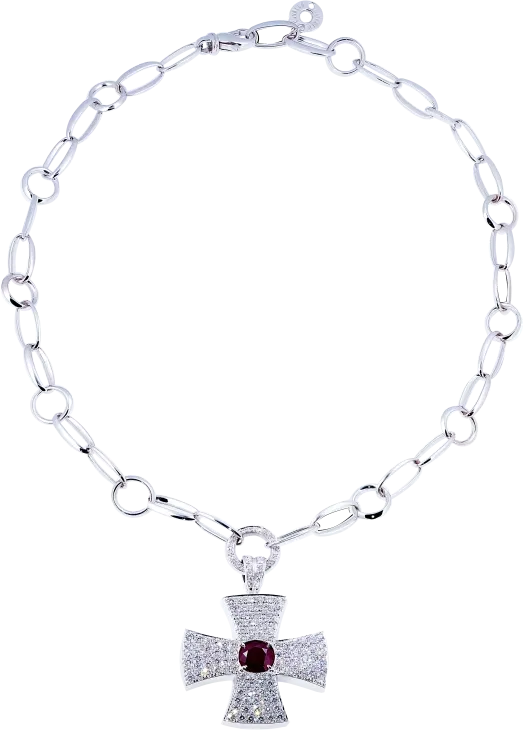 Подвеска  Gavello RUBY AND DIAMOND CROSS PENDANT gavello (id 40053)