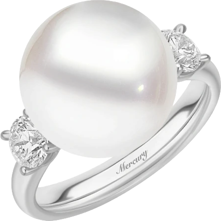 Кольцо Mercury PEARL AND DIAMOND RING 0.63ct (SIZE 55) MR22999 (id 39877)