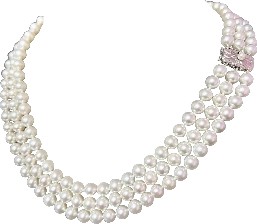 Колье Mikimoto AKOYA CULTURED PEARL 3 STRAND NECKLACE 2101Mikimoto (id 31281)