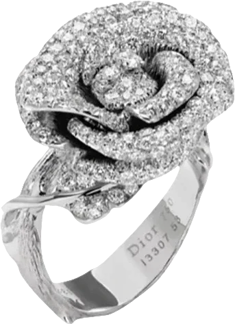 Кольцо Dior DIOR “Rose Bagatelle” Cocktail Ring in white gold and diamonds (size 53) 7319424860320 (id 38993)