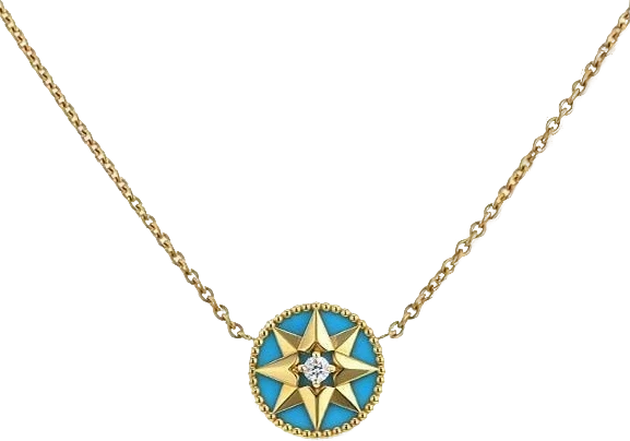Подвеска  Dior ROSE DES VENTS TURQUOISE AND DIAMOND NECKLACE JRDV95006 (id 36928)