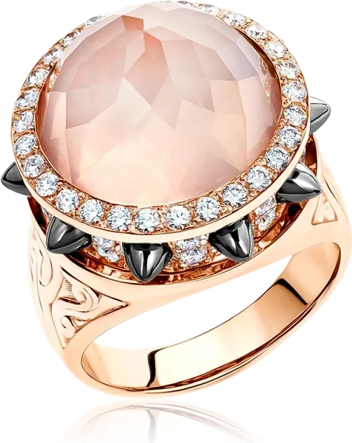 Кольцо Stephen Webster RUSSIAN ROULETTE RING WITH ROSE QUARZ (SIZE 55) SWRRRING061224 (id 38412)