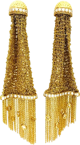 Серьги Boucheron DELILAH DIAMIND YELLOW GOLD EARRINGS JC000314 (id 29446)