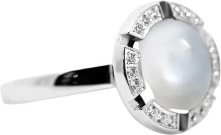 Кольцо Chaumet MOONSTONE AND DIAMOND RING 965515 (id 38028)