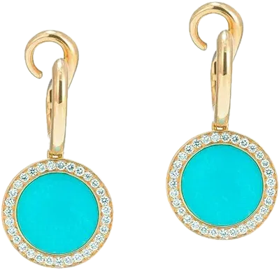 Серьги Crivelli СЕРЬГИ С БРИЛЛИАНТАМИ И БИРЮЗОЙ 000-4816-204 (id 37228)