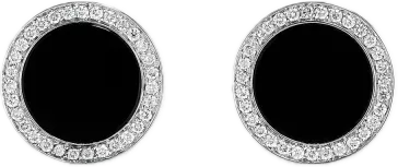 Серьги Crivelli СЕРЬГИ С ОНИКСОМ 3.50 СТ И БРИЛЛИАНТАМИ 0.30 СТ 000-4803-204 (id 37224)