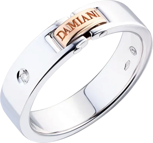 Кольцо Damiani WEDDING BAND WHITE GOLD (SIZE 62) DR0302 (id 38435)