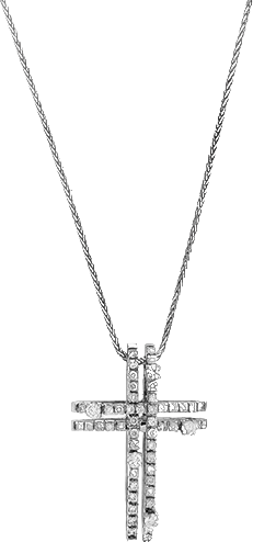 Крест Damiani SAN LORENZO WHITE GOLD AND DIAMONDS NECKLACE 20023526 (id 27945)