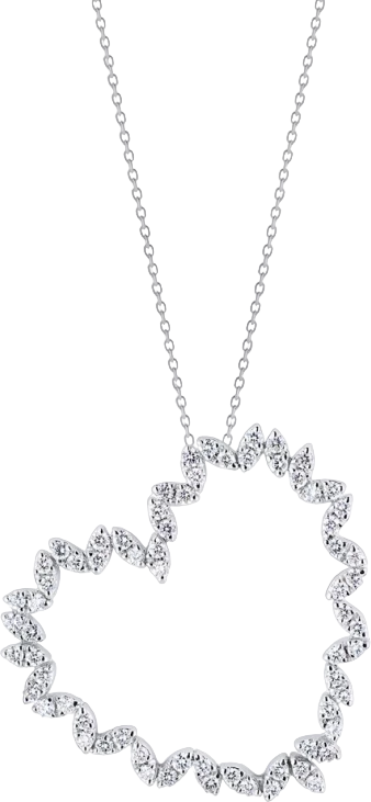 Подвеска  Damiani WHITE GOLD DIAMOND HEART PENDANT, LARGE MODEL DMN261224 (id 38165)