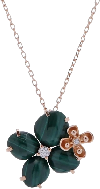Подвеска  Chaumet HORTENSIA PENDANT WITH MALACHITE AND DIAMONDS 1607855 (id 37819)