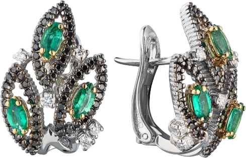 Серьги Damiani DIAMOND AND EMERALD EARRINGS 20060549 (id 37357)