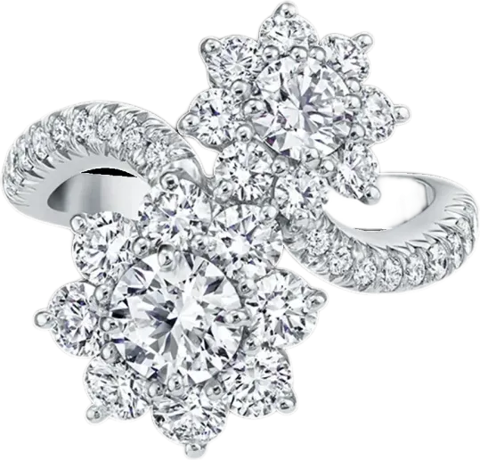 Кольцо DeRosa Sunflower Diamond Twin Ring 0.70 - 0.30 CT F/VVS2 (GIA) R6052622 (id 37298)