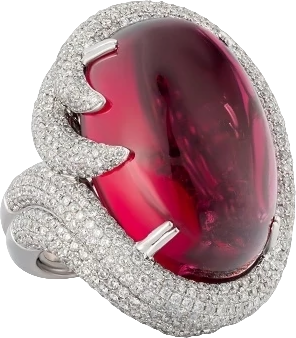 Кольцо Jacob & Co CABOSHON RUBELLITE COCTAIL RING 91121315 (id 33462)