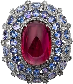 Кольцо Jacob & Co COCTAIL RING, RUBY, TANZANITE, DIAMONDS 20110006160 (id 33564)