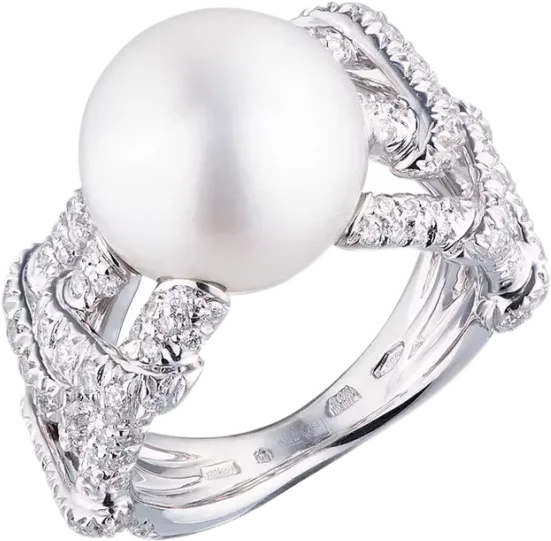Кольцо Mikimoto WHITE GOLD PEARL & DIAMOND RING ringMikimoto (id 37315)