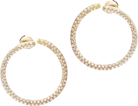 Серьги Boucheron SERPENT DIAMOND HOOP EARRINGS boucheron earrings (id 29437)