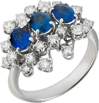 Кольцо Damiani MIMOSA SAPPHIRE & DIAMOND RING 3101АL (id 33725)