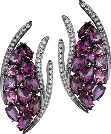 Серьги Jacob & Co СЕРЬГИ С БРИЛЛИАНТАМИ И РУБЕЛЛИТАМИ 91123673 (id 22948)
