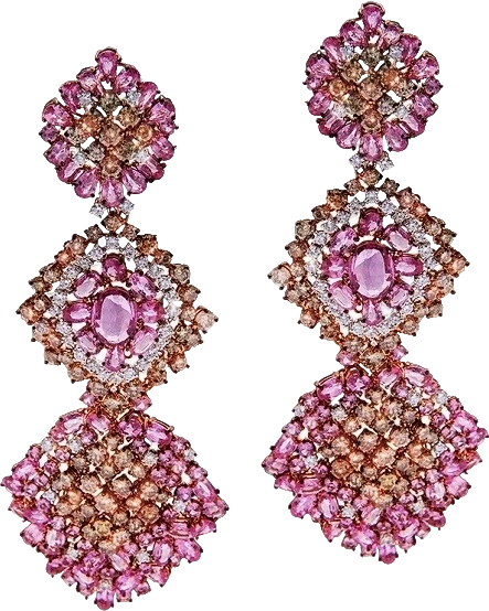Серьги Mvee Jewellery СЕРЬГИ С САПФИРАМИ 33.07 СТ И БРИЛЛИАНТАМИ 15.19 СТ  33.07 CT - 15.19 CT (id 31363)
