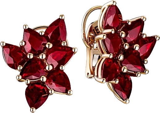 Серьги Verdi Jewellery СЕРЬГИ С РУБИНАМИ 14,72 CT A05L (id 30520)