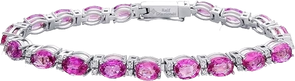 Браслет RalfDiamonds PINK SAPPHIRES 17.28 CT AND DIAMONDS BRACELET, WHITE GOLD  17.28 CT  (id 33233)