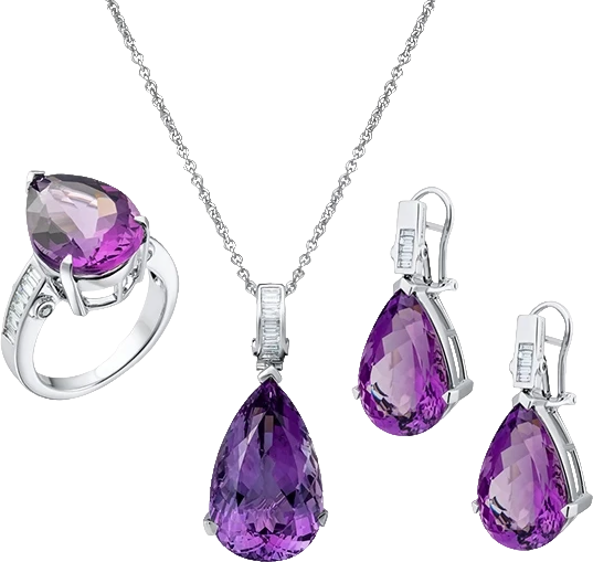 Комплект RalfDiamonds КОМПЛЕКТ C АМЕТИСТАМИ 63.88 CT И БРИЛЛИАНТАМИ Комплект c Аметистами и Бриллиантами (id 34837)