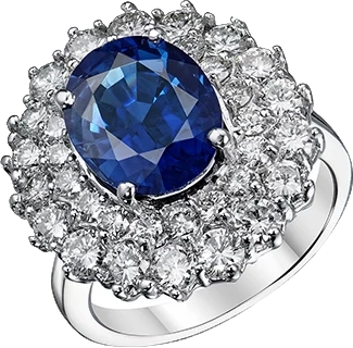Кольцо No name КОЛЬЦО С САПФИРОМ  5.04 CT 5.04 CT (id 28148)