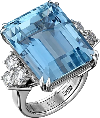 Кольцо No name С АКВАМАРИНОМ 27,87 CT 27,87ct (id 22969)