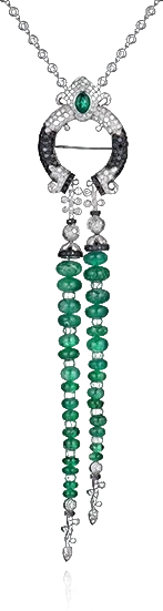 Колье Ювелирные украшения КОЛЬЕ С ИЗУМРУДАМИ 041124 emerald (id 28353)