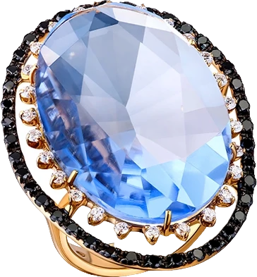 Кольцо Verdi Jewellery КОЛЬЦО С ГОЛУБЫМ КВАРЦЕМ KA802 (id 30485)
