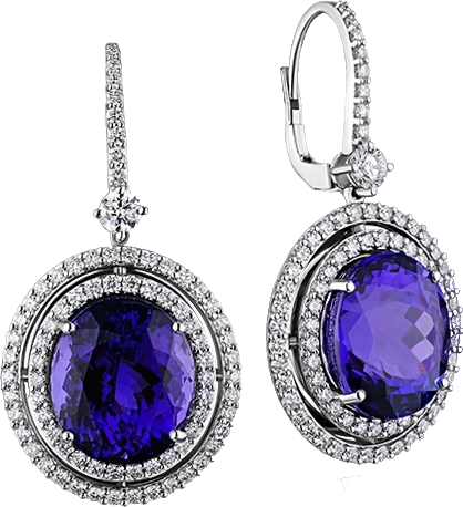 Серьги Verdi Jewellery СЕРЬГИ С ТАНЗАНИТАМИ  11.91 CT - 11.14 A94A (id 25697)