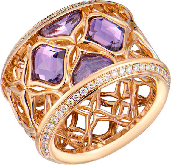Кольцо Chopard Imperiale Lace Rose Gold & Amethyst & Diamonds 829564-5010