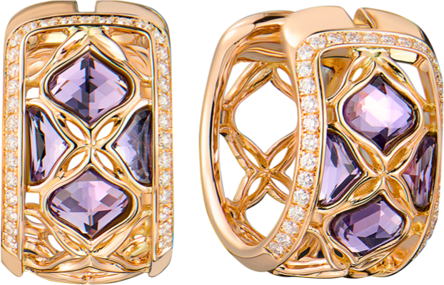 Серьги Chopard Imperiale Lace Rose Gold & Amethyst & Diamonds 839564-5001