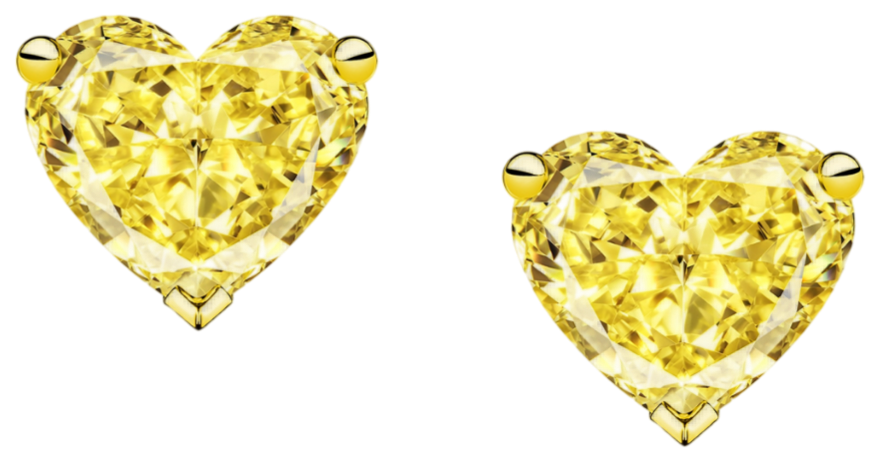 Серьги с бриллиантами 1,00/1,01 Ct. (heart Diamonds)