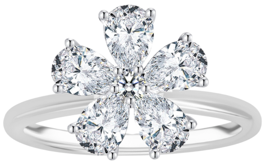GIA Кольцо C бриллиантами 3,53 Ct. G/vs1