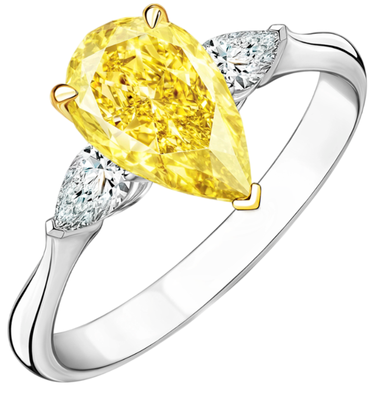 GIA Кольцо 5,03 Ct. U To V/vs1 (pear Diamond)