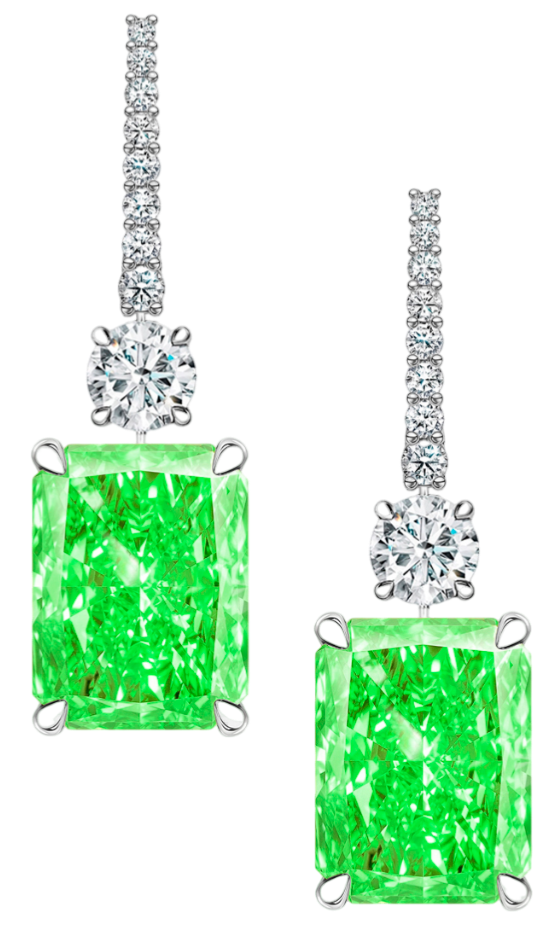 GIA Серьги с бриллиантами 3,01/3,02 Ct. Fbgy/vs1-si1
